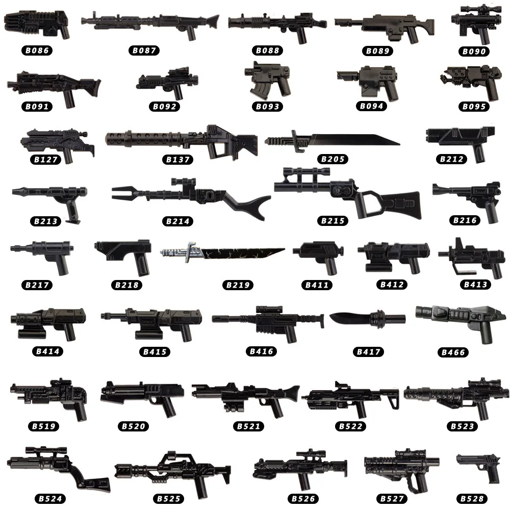 toy doll weapons equipped rifle pistol 98k gun ww2 soldiers accessories army weapon pack building blocks brick Mini doll weapons