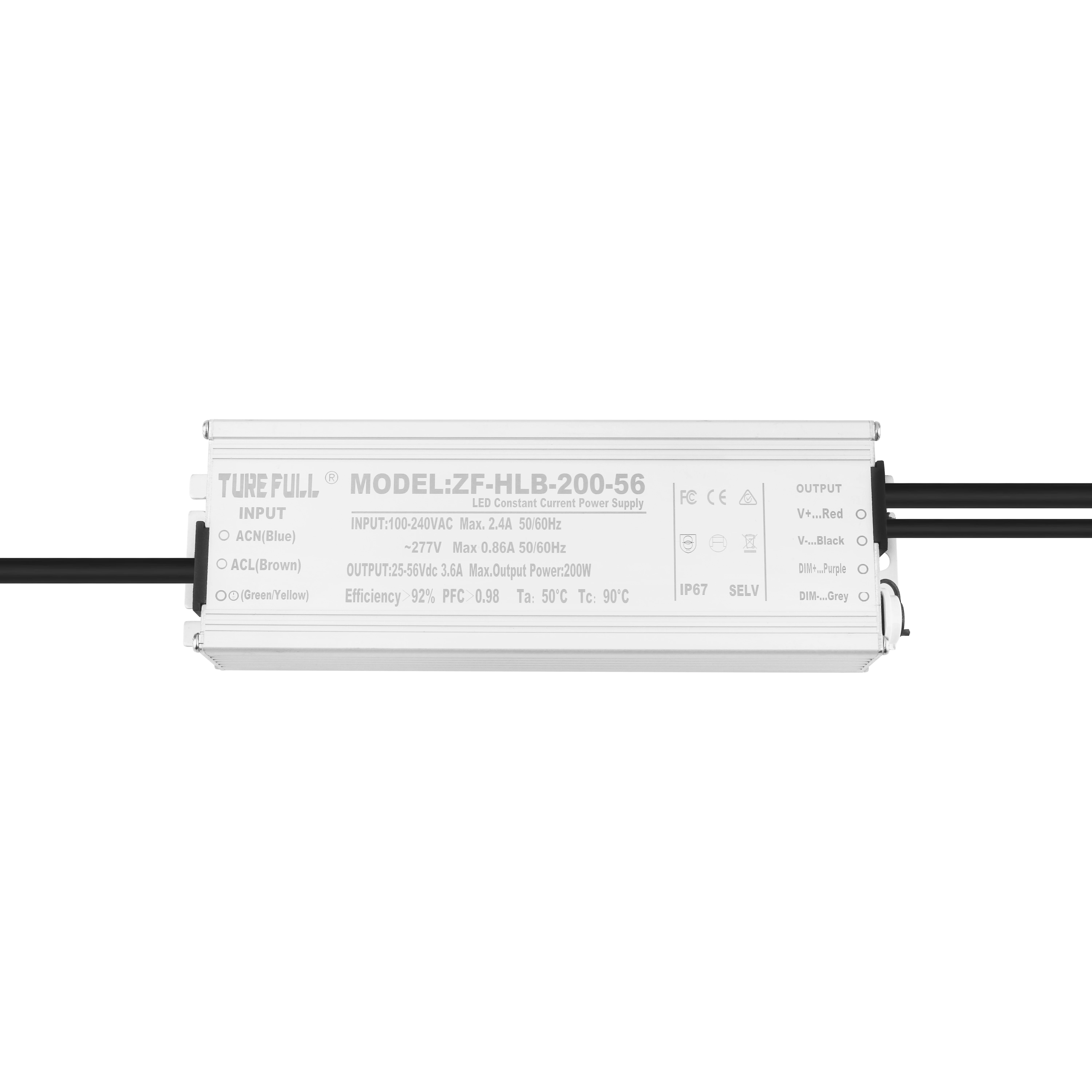 TURE FULL150W 200w Ultra-thin waterproof led driver 12vdc 24vdc constant voltage LED power supply 200w