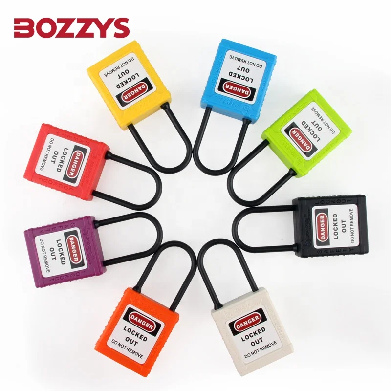 BOZZYS non-conductive Nylon safety lockout padlocks with master key for industrial environments conductive areas
