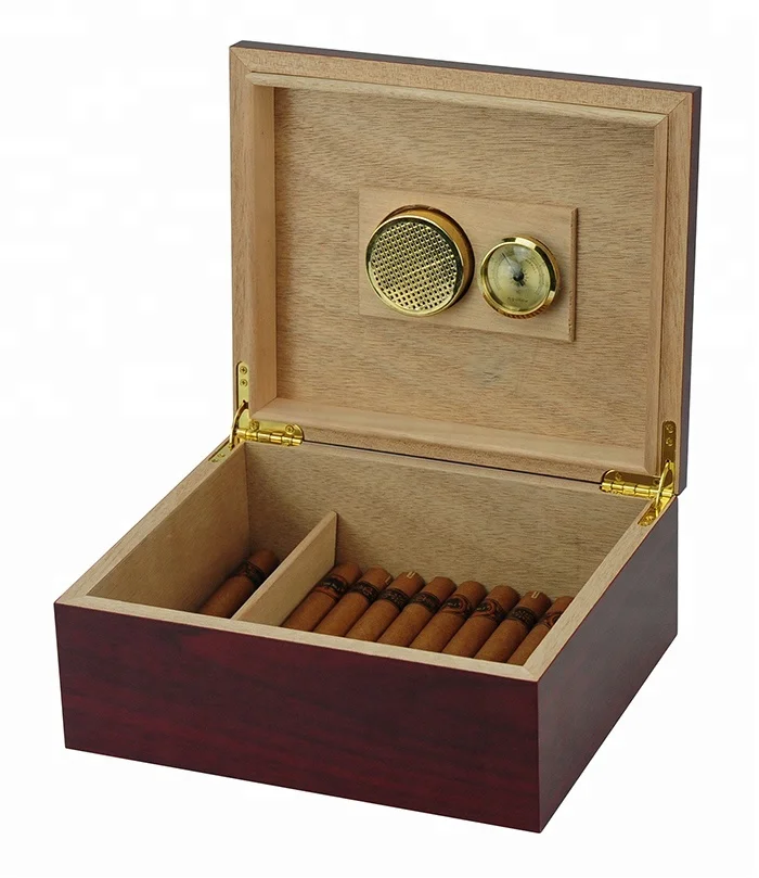 Dongguan Factory Price  Wooden Cigar Humidor For 50 Count Cigars