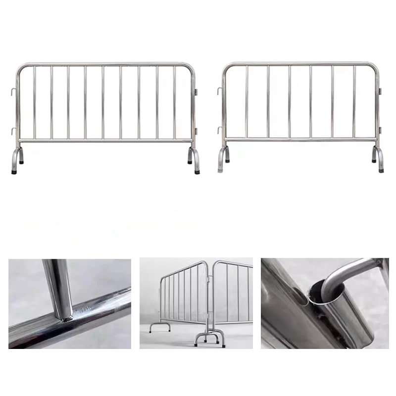 2.5*1.1 m Removable Galvanized Temporary Road Construction Traffic Fence Powder Coated Safe Crowd Control Fence Barricade