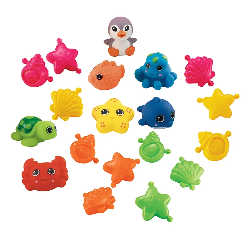 Toddlers Infants Kids Water Sprinkler Pool Toys Soft Plastic Animal marine organism Bath Toy Eco-Friendly Bath Toy for Baby