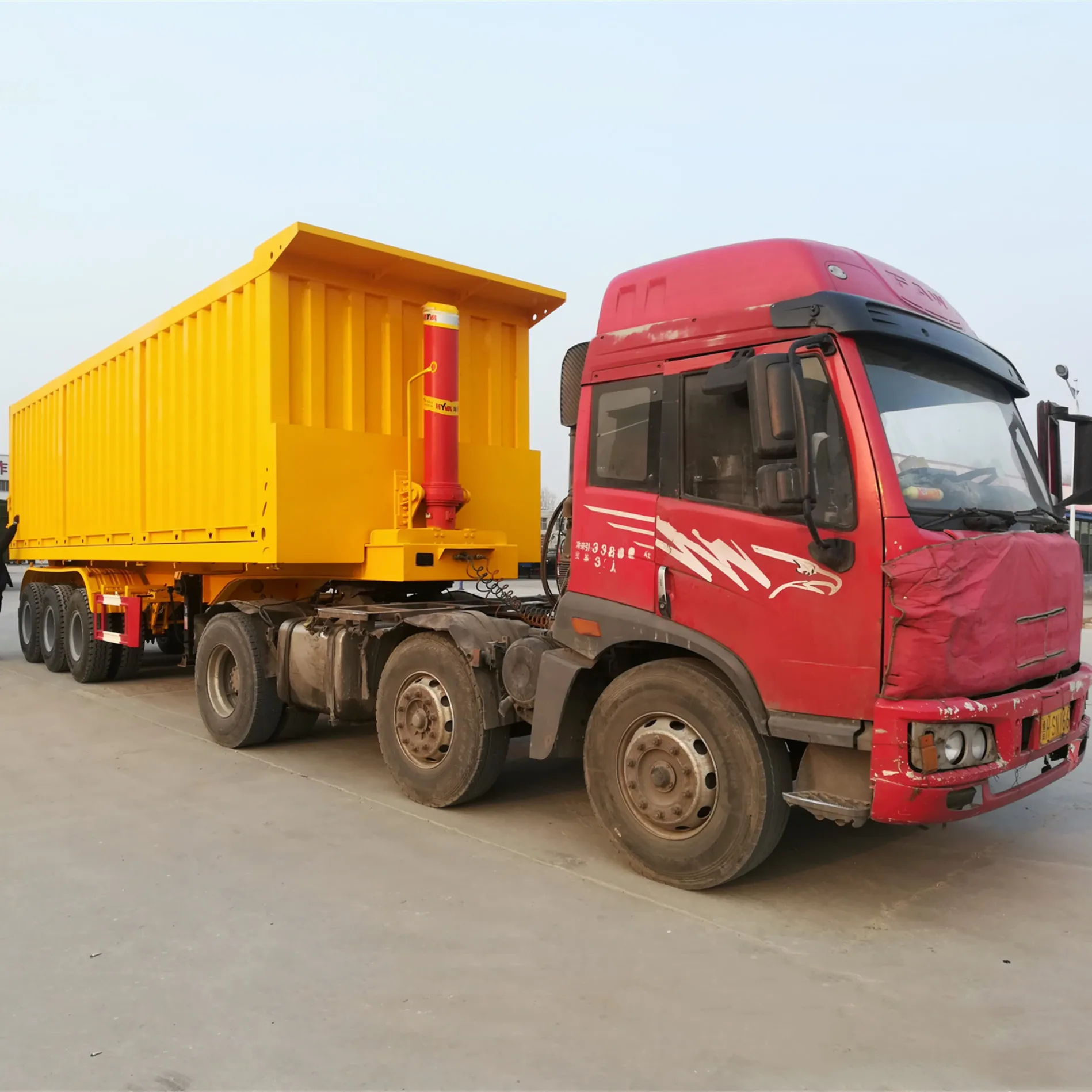 Construction Dump Trailer Roll Off Dump Trailer 7x14 Trailer for Sale Japan China in UK JAC Dump Truck
