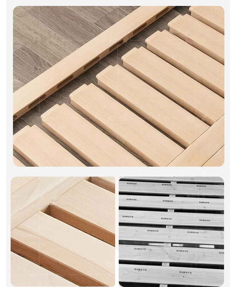 French Light Luxury Solid Wood Cherry Wood Double Bed Cream Style Princess Bed Genuine Leather Palace Carved King Bed