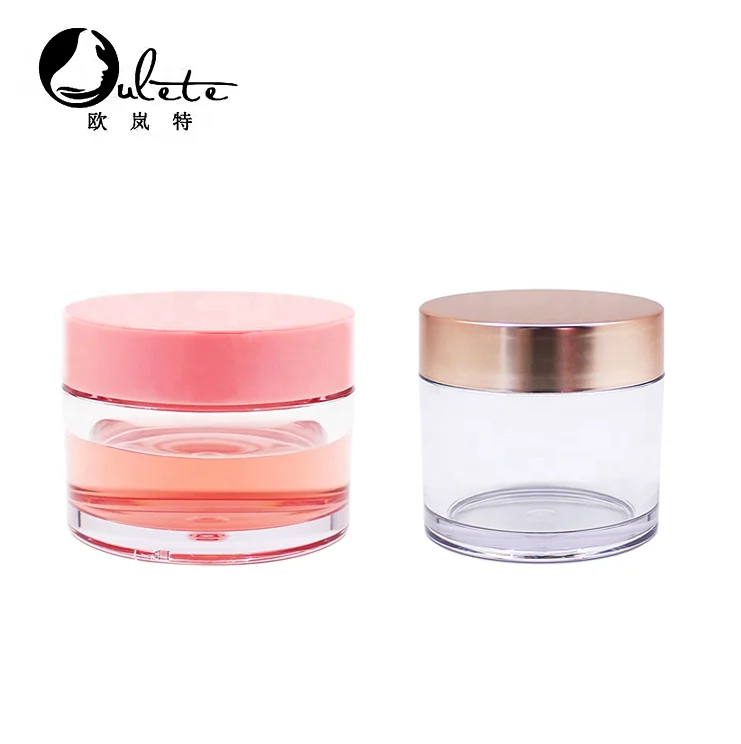pink lid empty PETG cosmetic cream Jar BPA free 15g 20g 30g 50g 80g 100g