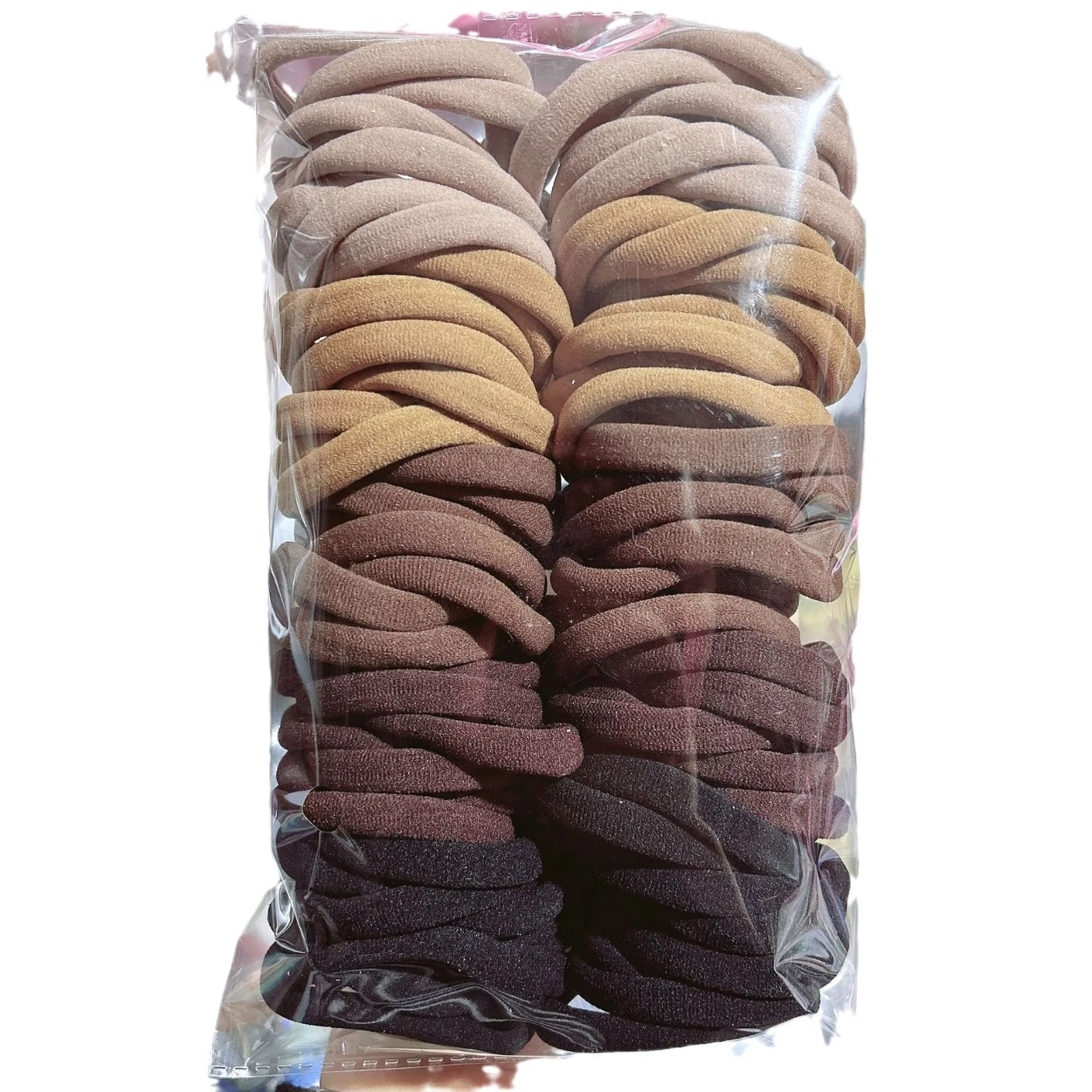 Hot Sale 4.5cm Seamless Colorful Black Elastic Hair Ties  Hair Rope hair bands for women