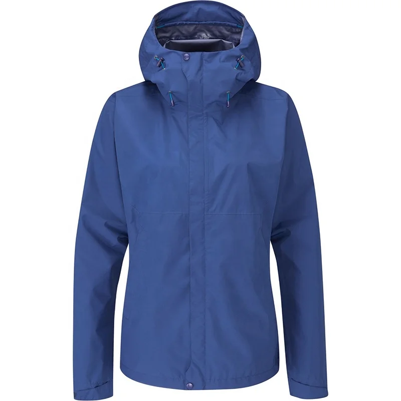 Outdoor Light Weight Windproof 10000 mm Recycled Polyester Water Repellent Women Waterproof Jacket