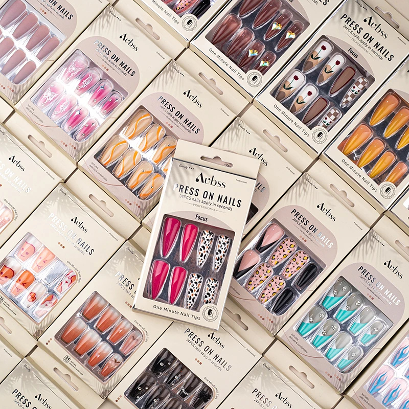 Mobray 2023 New Designs Press On Nails Handmade Customized Press On Nails Package Private Label Nails Press on