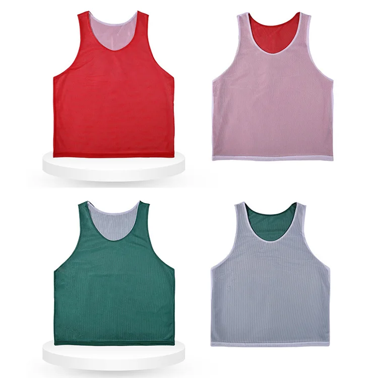 Wholesale Mesh Soccer Scrimmage Vest Double Reversible Side Football Vest Reversible Soccer Bibs