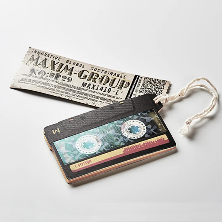 Custom Embossed Clothes String Plastic Garment product hang tags Clothes Hang Tag with String