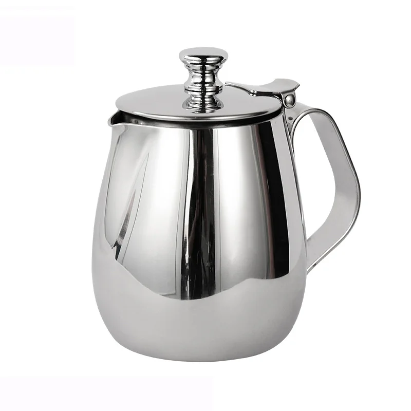 Заводская оптовая продажа утолщенная 304 чашка для молока изысканный латте художественный цилиндр кофейная машина поддерживающая чашку с крышкой