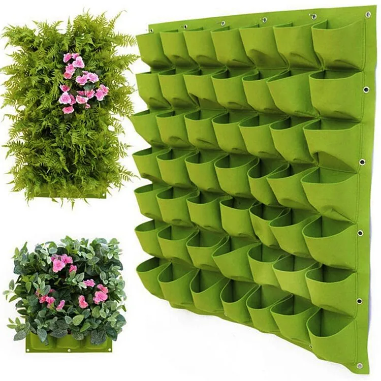 Крытый открытый настенный садовый кашпо, вертикальные войлочные горшки для растений, сумки для выращивания цветов
