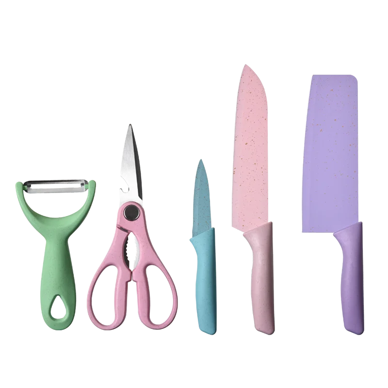 Colorful Series 5 Pcs Kitchen Knife Set Stainless Steel Chef Knives 3 Pcs Kitchen Knife Set With Gift Box