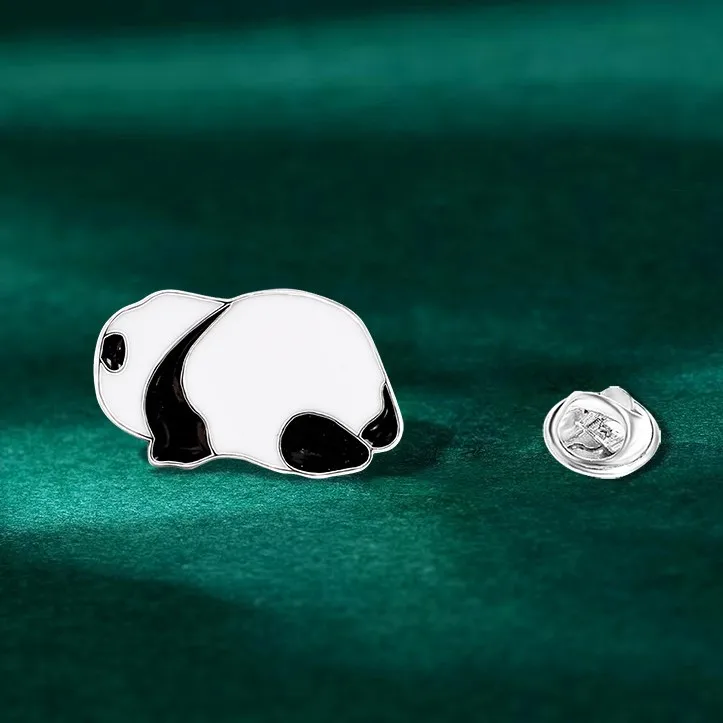 Factory Direct Sale Custom Metal Animal Lover Lapel Pin Badge Panda Bear Panda Soft Hard Enamel Pin