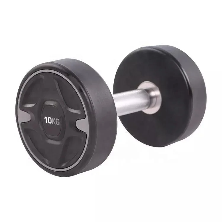 Gym Equipment Custom Logo Commercial Free Weights Fitness Urethane Dumbbell PU Dumbbells