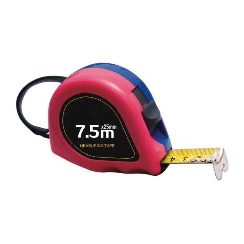 Promotional Double Color 3 5 7.5 meter Square Measuring Tools Waist Plastic Case Steel Blade Customized Logo Tape Measure