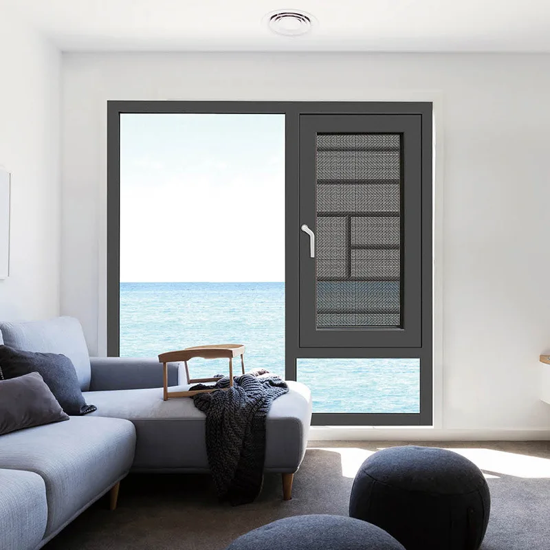 New Design Double Glazing Aluminum Frame Windows Aluminum Doors and Windows High Impact Casement Window