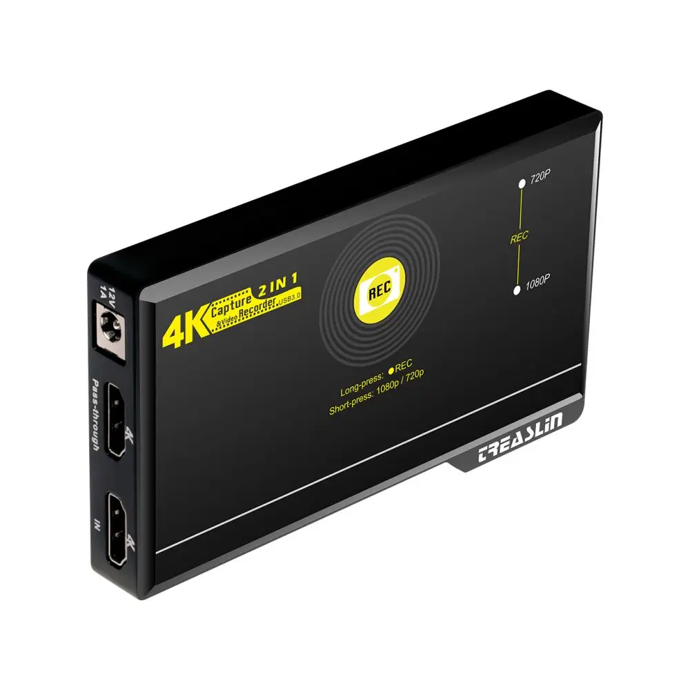 2 in 1 USB3.0 Screen Capture Recorder 4K HDMI Capture Card