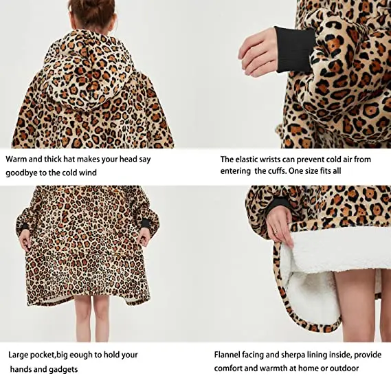 CVS BSCI Luxury Winter Warm adults and kids polyester flannel hooded blanket sherpa Custom Oversized giant Long Hoodie blanket