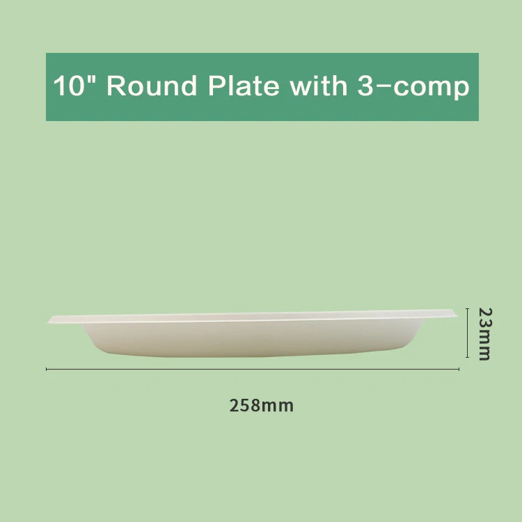 3 Comp round plate
