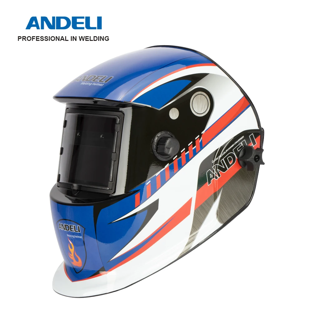 ANDELI Welding Mask Helmet Auto Darkening for Welding Machine Area Welding Mask With Top Optical Clarity 1/1/1/2