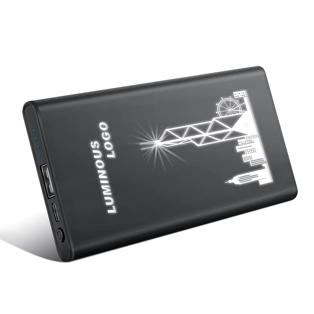 Personalized Led Logo Custom 5000 Mah Slim Power Bank