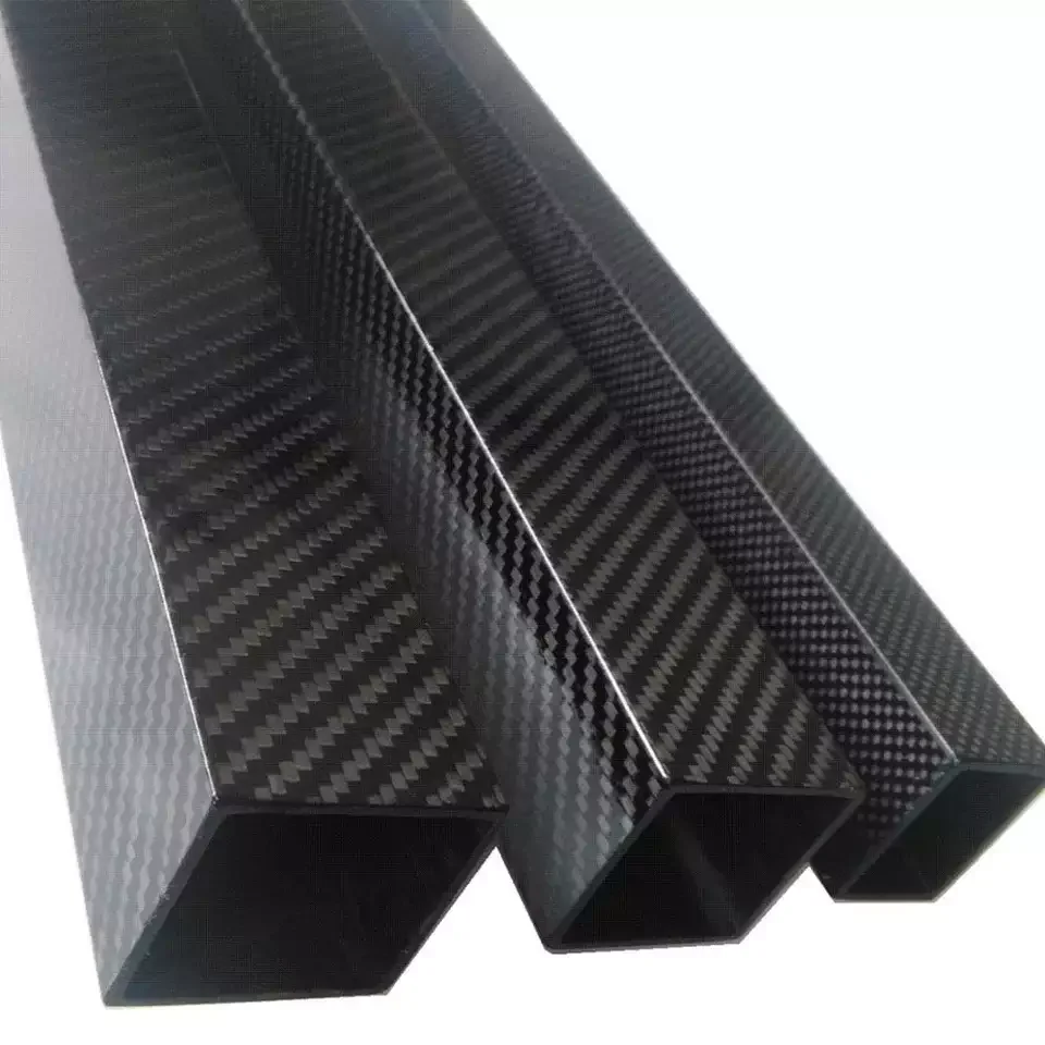 High strength square carbon fiber tubing 3k carbon fiber rectangular tube