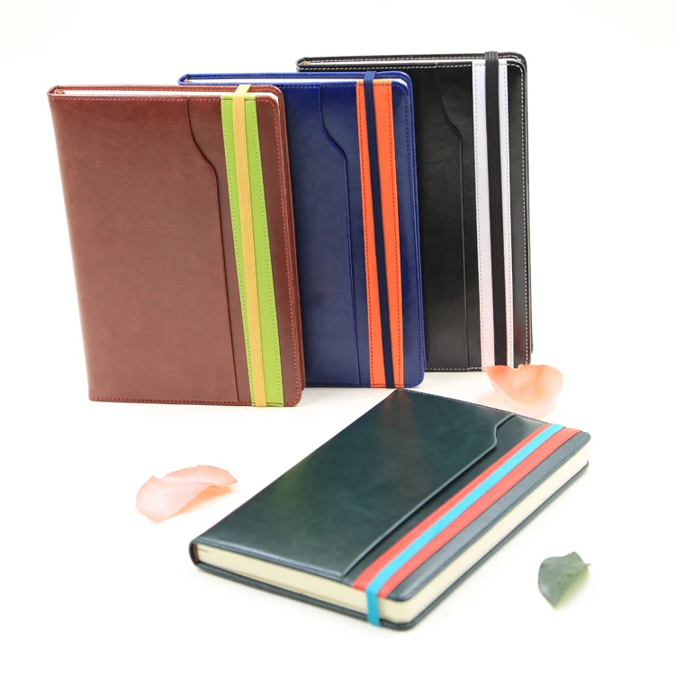 custom creative 2020 paper pu leather planner dot grid soft leather journal a5 a6 a7 notebook