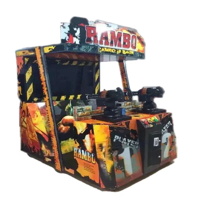 Rambo indoor arcade machine gun shooting simulator video game coin machine for entertainment center
