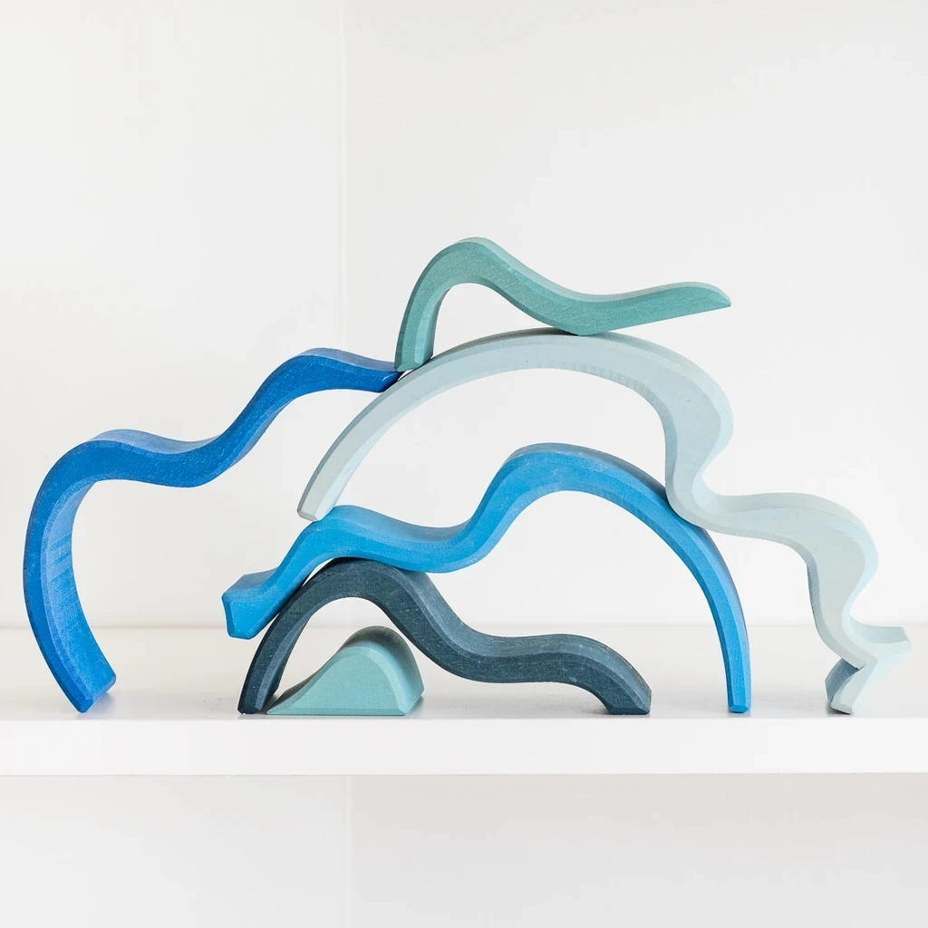 Wholesale Surf Shape Wooden Toys For Kids Educational Toys Blocks Rainbow Wooden For Kids Game