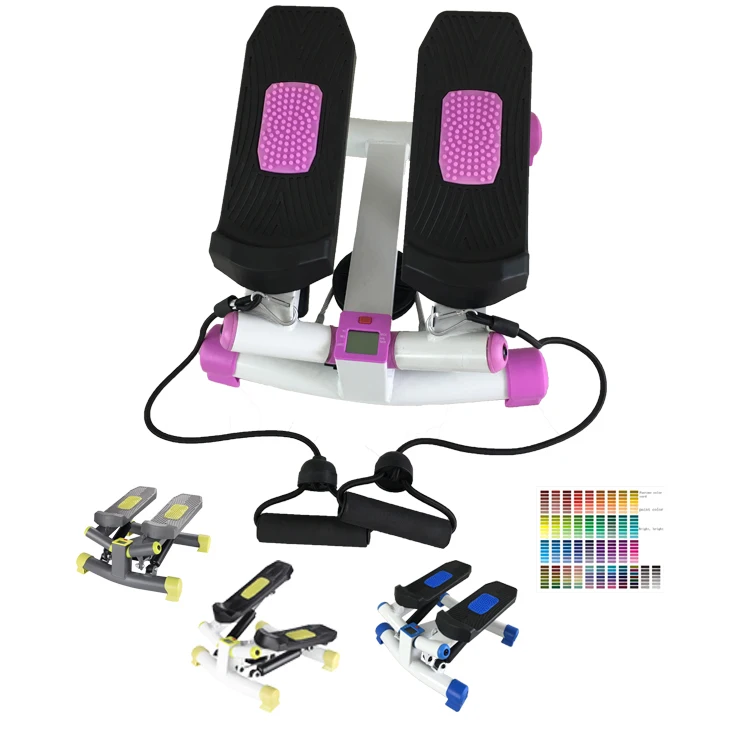 Best Home Portable Compact Aerobic Fitness Twist Mini Stair Stepper With Resistance Bands