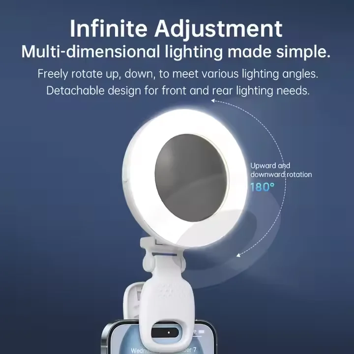 Factory Price Wholesale Portable Rechargeable LED Ring Light Mini Phone Selfie Fill Light for Smart Phone Tiktok Video Studio