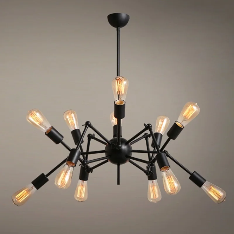 High Quality Industrial Satellite 12 16 18 Heads E27 Chandelier Restaurant Lamps