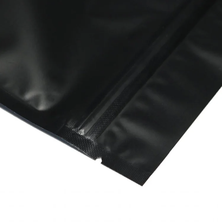 Resealable Matte Black Mylar Stand Up Bags Smell Proof Aluminum Foil Zip Lock Bag Pouch Doypack For Food Packaging