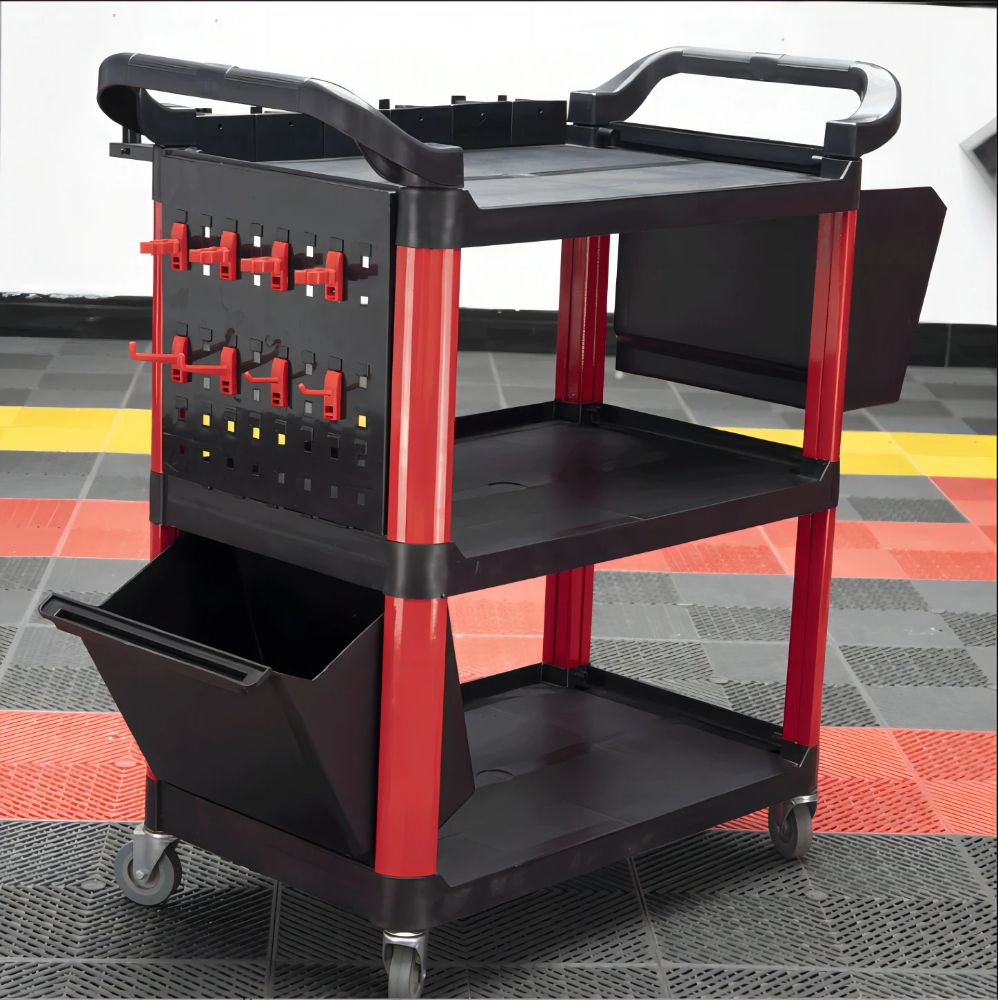 Portable Standard Detailing Cart Wholesale Car Detailing Trolley Universal Car Wash Tool Trolley