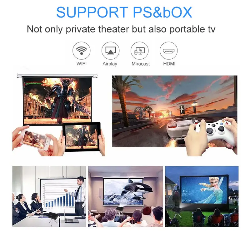 CY305 Android Mini LED lAsEr Video Portable 3D 4K 1080P DLP WIFI Projector For 4K Cinema Camping