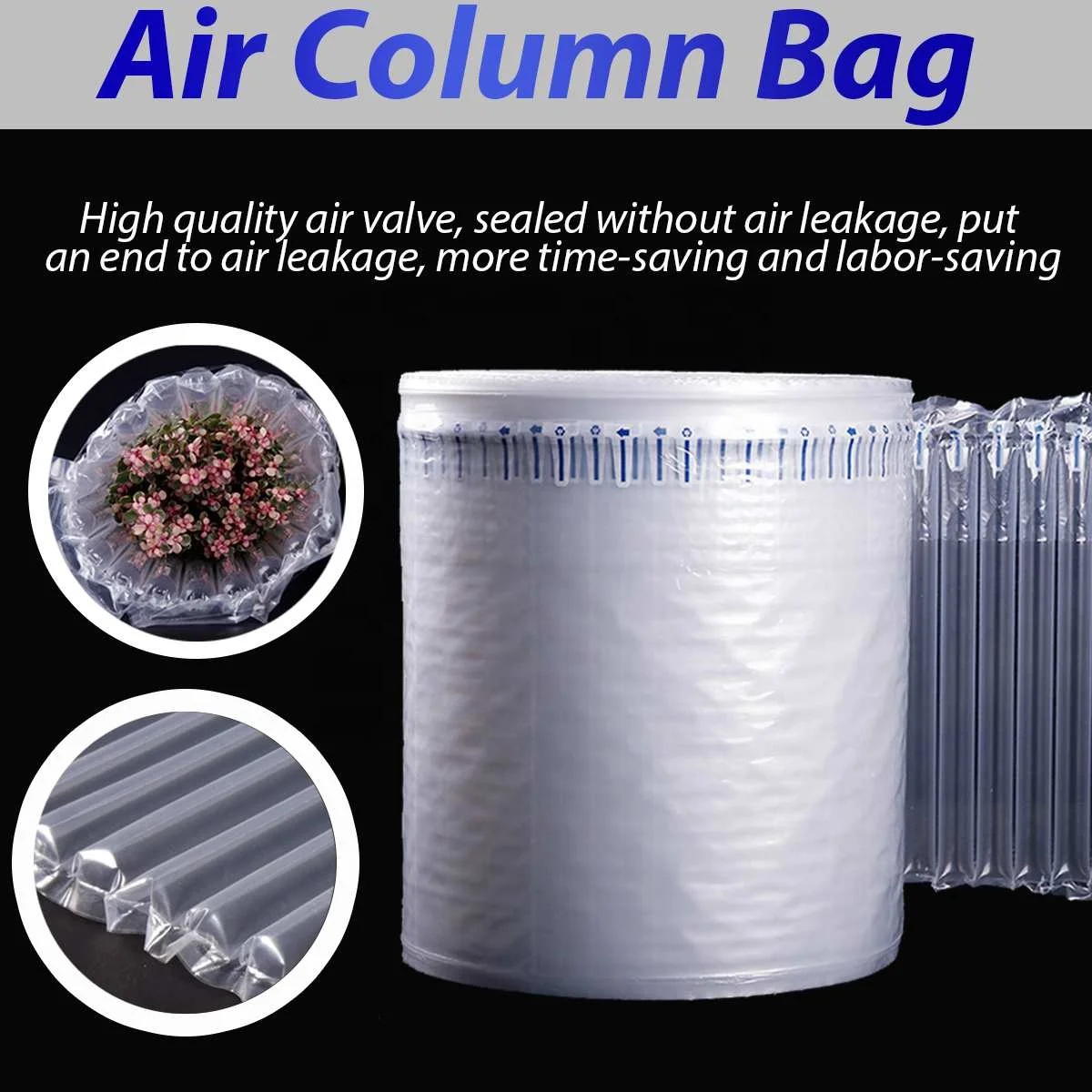 High Quality Air Cushion Wrap Roll Shockproof Packing Bubble Roll Inflatable Column Air Bag Express Shipping Protection