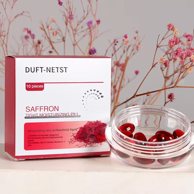 NETST OEM Feminine Vaginal Tightening Capsule Saffron Antibacterial Pill Cleaning Collagen Essence Liquid Private Parts Firming