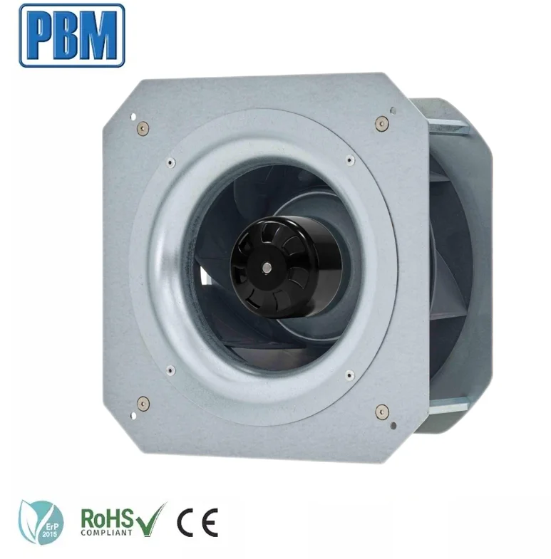 450mm Ducting Centrifugal Fan EC Motor High Pressure Centrifugal Fan With Bracket For Ventilation