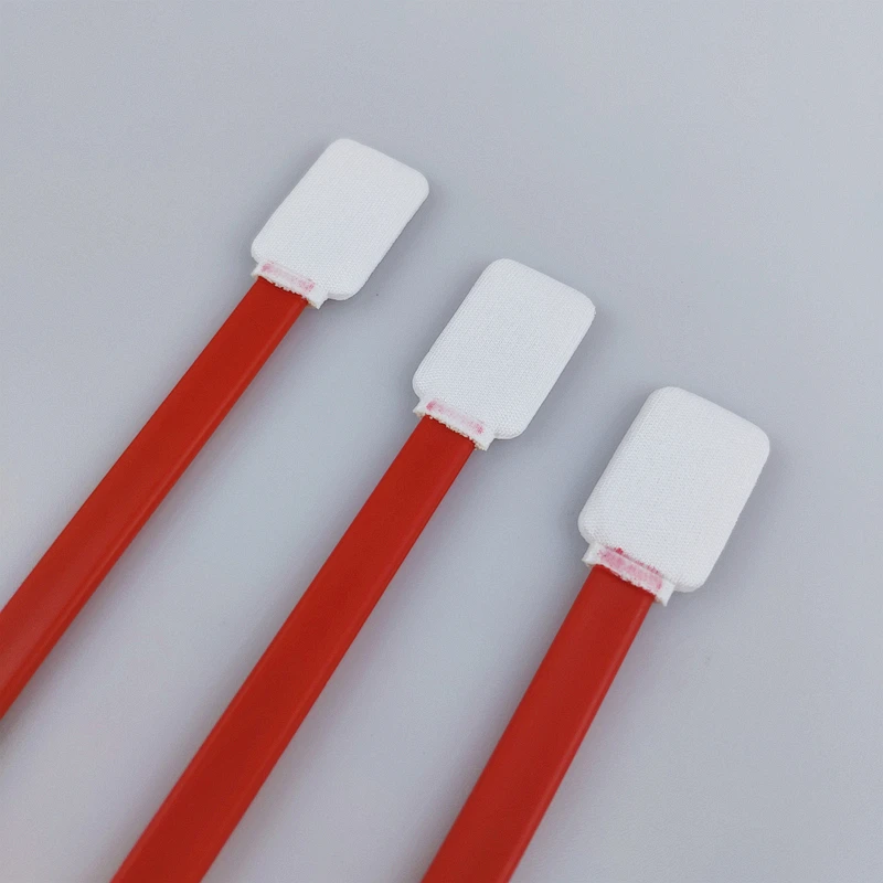 714 Lint Free Red PP Stick Flat Square Microfiber Clenroom Swab for Car Cleaning