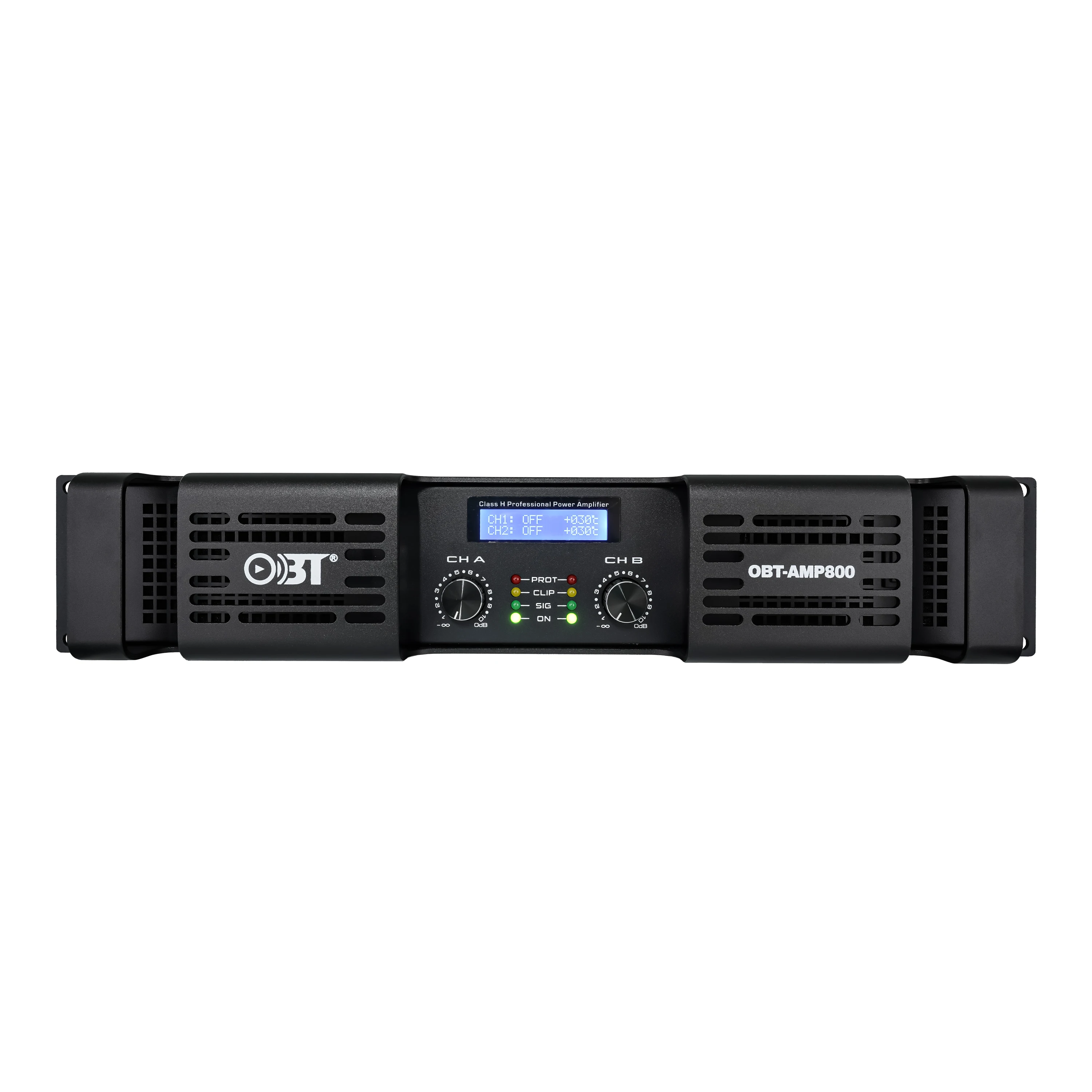 Hight Quality OBT-AMP800 Audio Power Amplifier Professional 800W*2 For Home Use Karaoke Stage