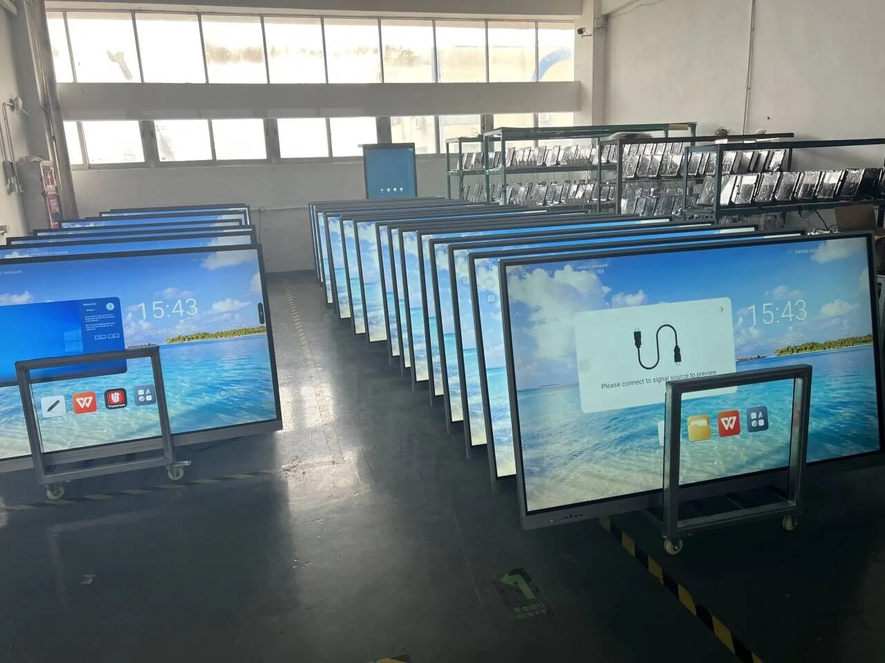 20/40 points touch screen 75 inch wall mounted floor stand smart interactive whiteboard interactive flat panel for education