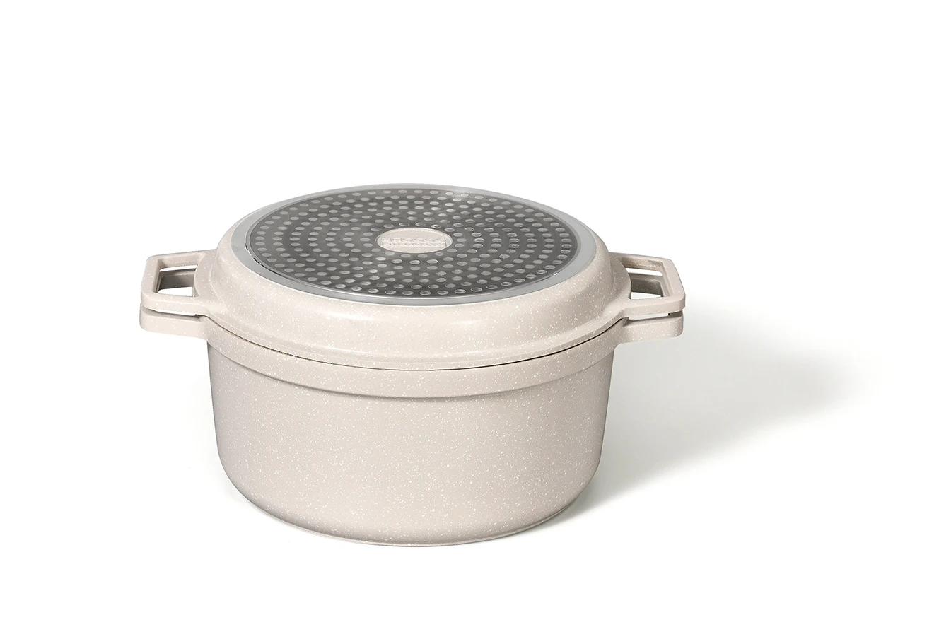 Eco-Friendly Multifunctional Granite Cookware Set with Die-Cast Aluminium Lid Soft Touch Handles for Home Kitchen Cooking