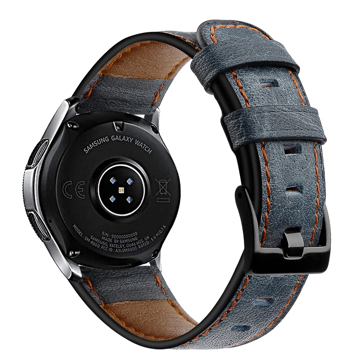 Ремешок 22 мм для Samsung Galaxy Watch 4/classic/46 мм/42 мм/active 2 Gear S3 Frontier кожаный браслет Huawei Gt/2/3/pro