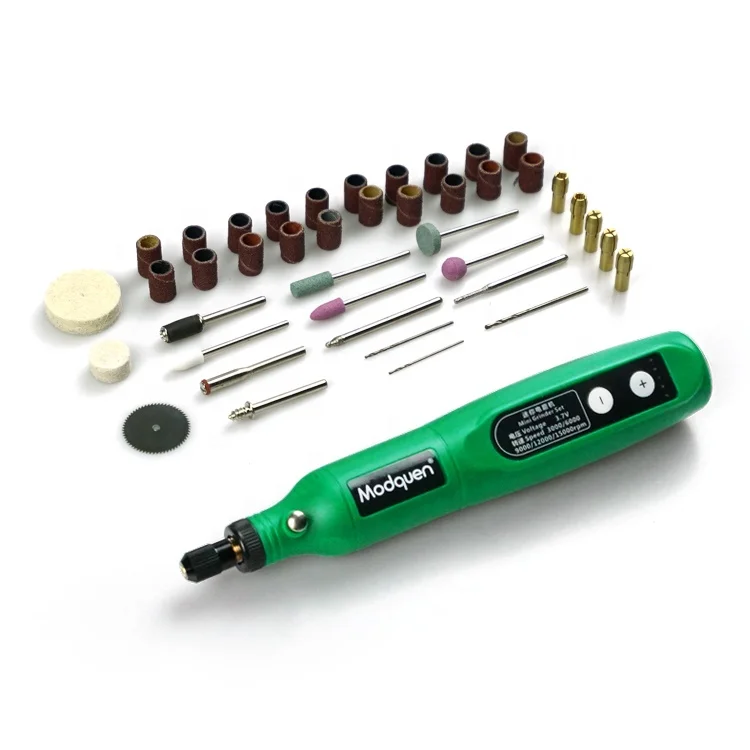 Electric Mini Grinder Mini Glass Grinder Cordless Rotary Tool With Easy Assembly EZ Chuck And Spindle Locking Button