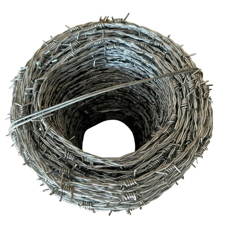 Factory Direct Sales Prison Fencing 50kg Galvanized Barbed Wire Mesh Barb Fence Roll
