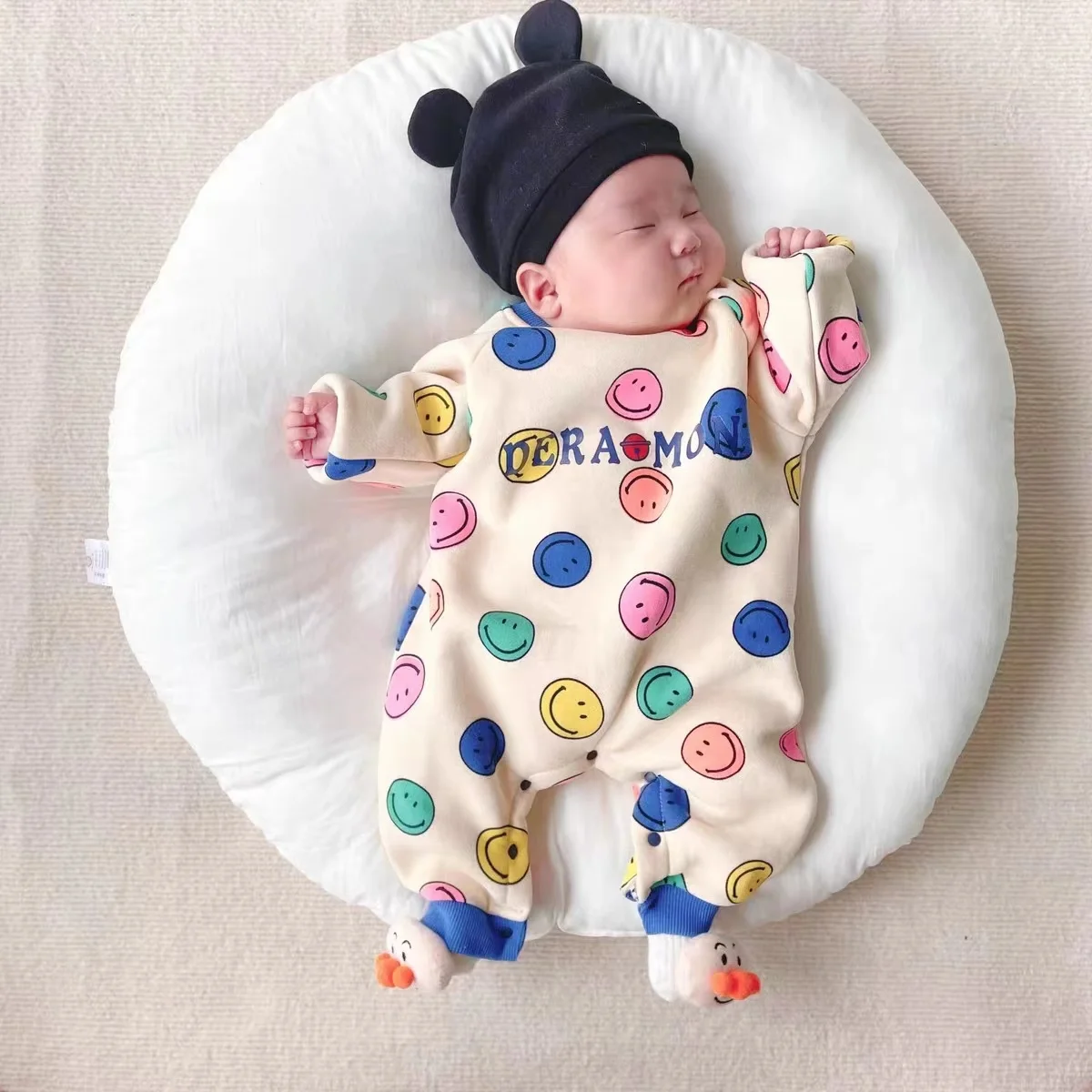 2023 spring and autumn season baby crawling suit long-sleeved pullover ha clothing onesie cute gorgeous can be worn