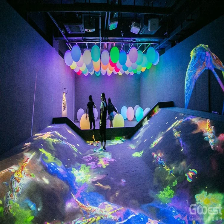 3D visual feast wonder land interactive wall game  art show display indoor playground