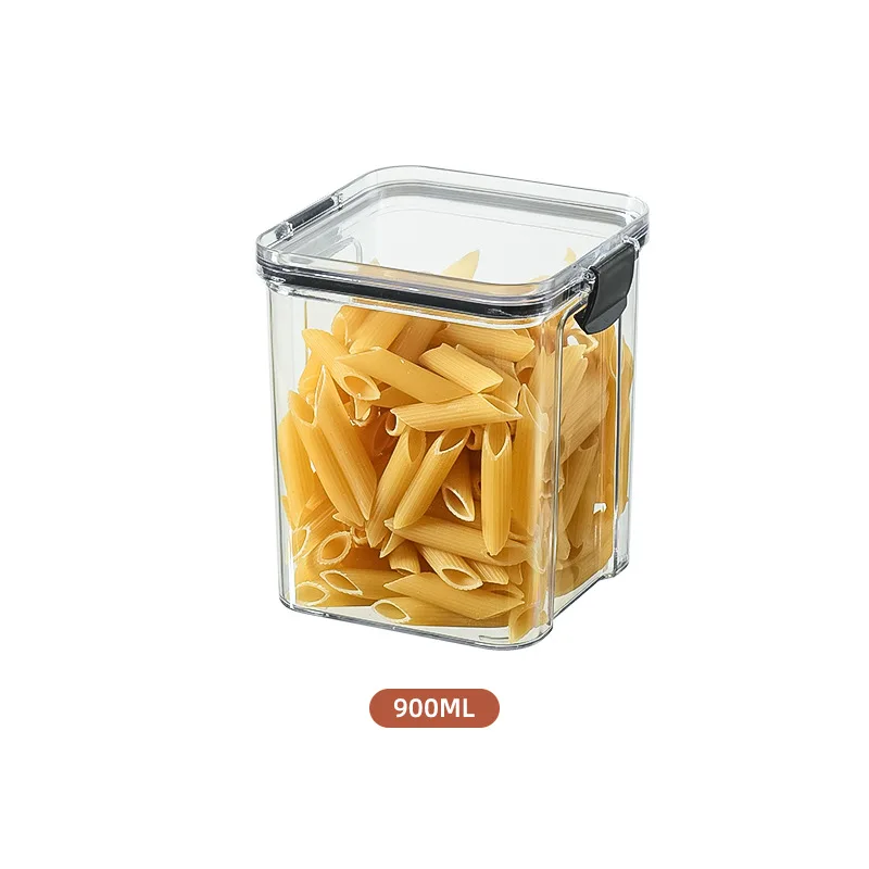 Kitchen Household Multifunctional Transparent Plastic Storage Box Sealed Snack Food Storage Jars
