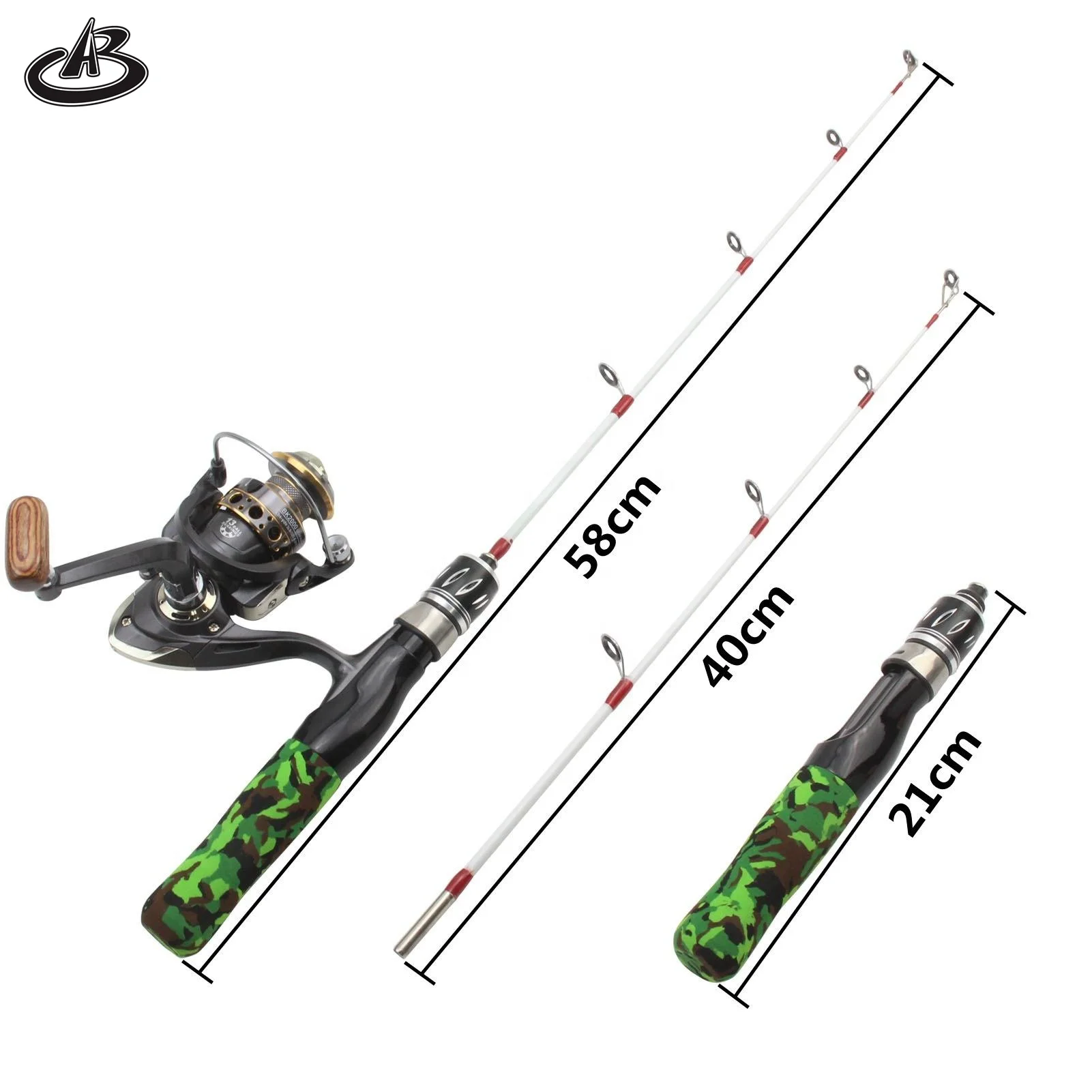 Customized OEM ODM Fishing Rod Ice 58CM Fishing Rod and Reel Combo Mini Ice Winter Fishing Rod